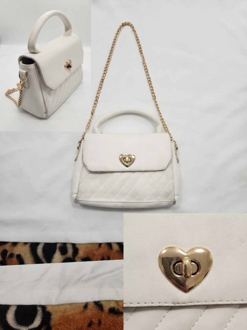 Quilted Shoulder Bag in White
